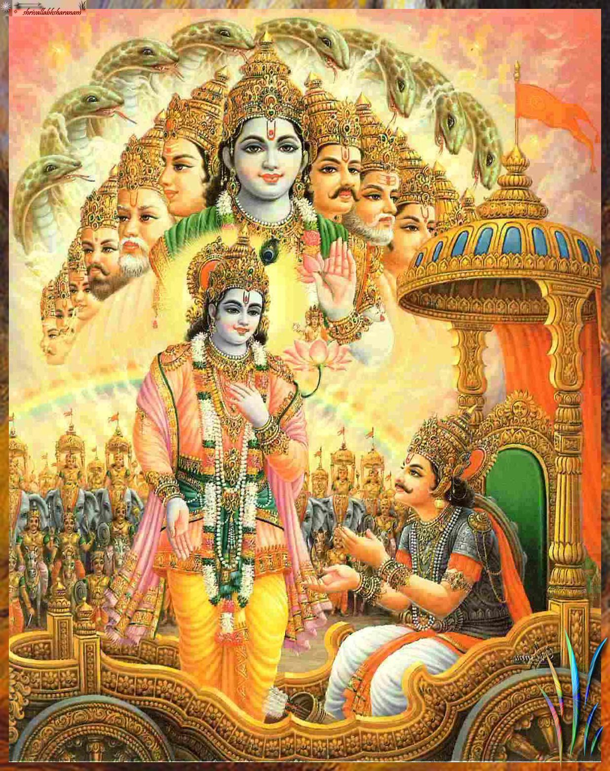 Bhagwan Krishna giving Shri-Madh-Bhagwat-Gitaji's Gyan