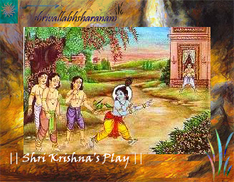 Shri Krishna Playing 