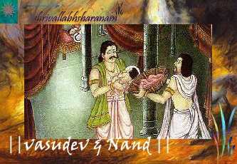 Vasudev handing over Bal Krishna to Nand Baba